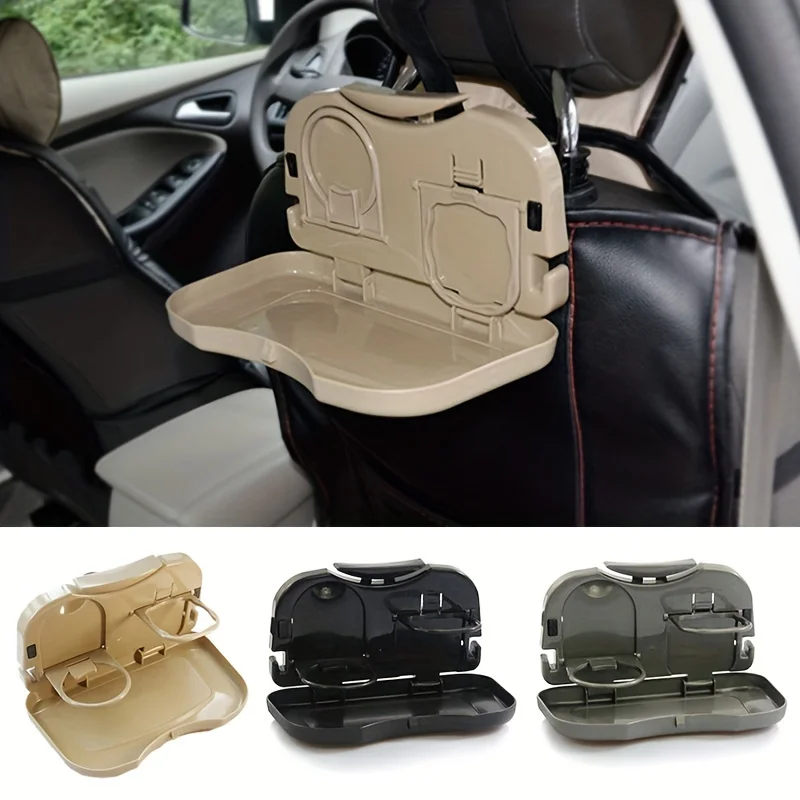 Upgrade Your Car with a Universal Folding Tray Holder: Dining Table, Drink Holder, Water Cup & Mobile Phone Holder!