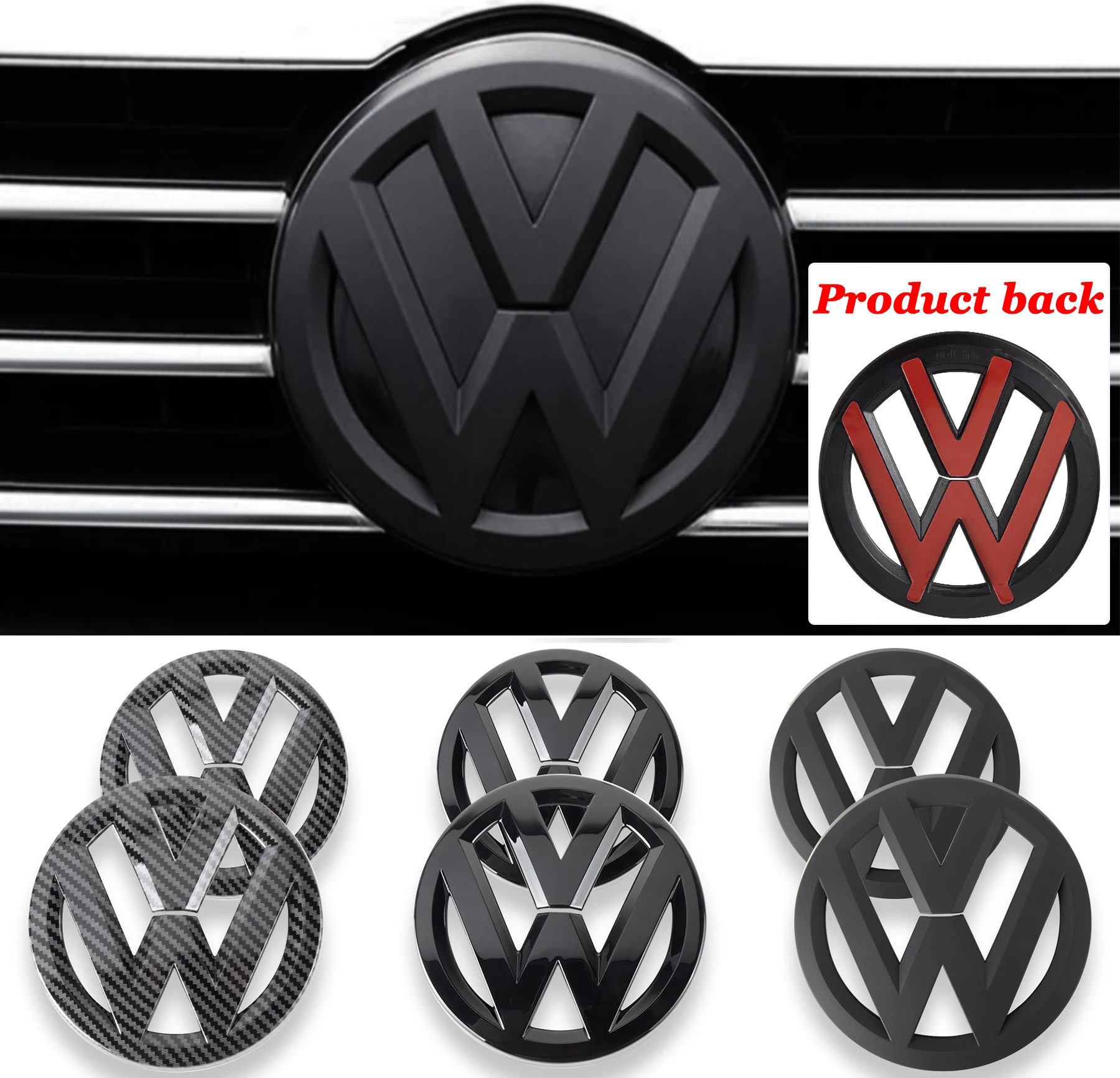 Car Hood Front Grille Badge Rear Trunk Embelm Cover Decoration Sticker for Volkswagen VW Golf 4 MK4 Golf 5 MK5 Auto Refit Logo