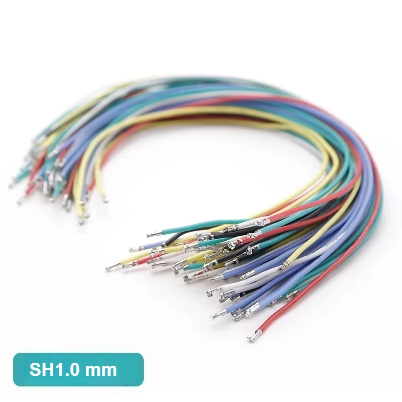 100pcs GH1.25SH1.0/1.25 single/double/10/20/30cm high temperature resistant positive standard silicone flexible wire 3239-26AWG