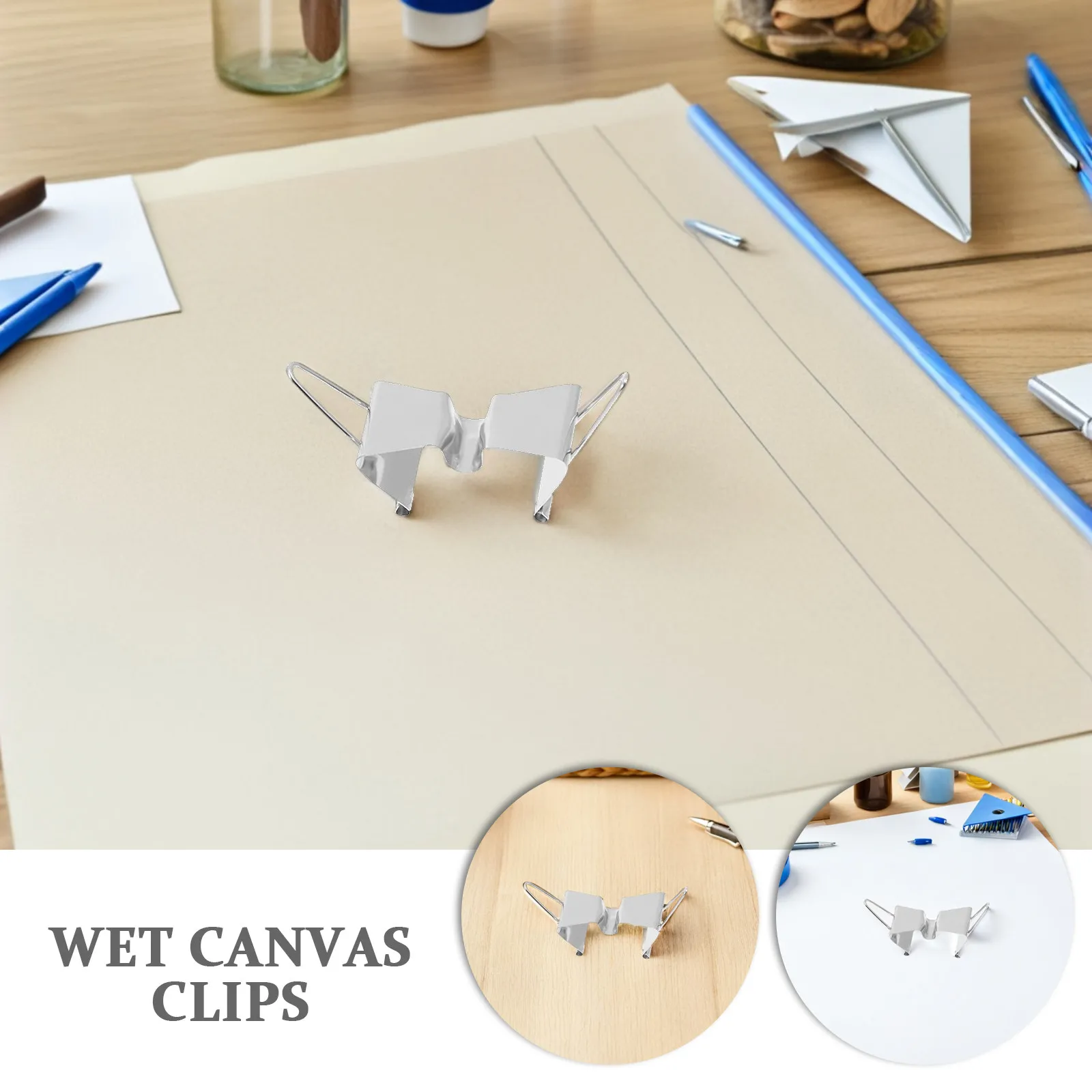 4Pcs Wet Canvas Clamps Stainless Steel Oil Painting Frame Clip for Separating Canvases Artist Art Clamps Natural Drying Tool
