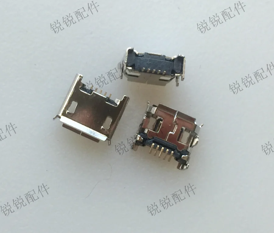 For Micro USB chassis 5P socket Long pin roll edge V8 port Android phone data charging port chassis