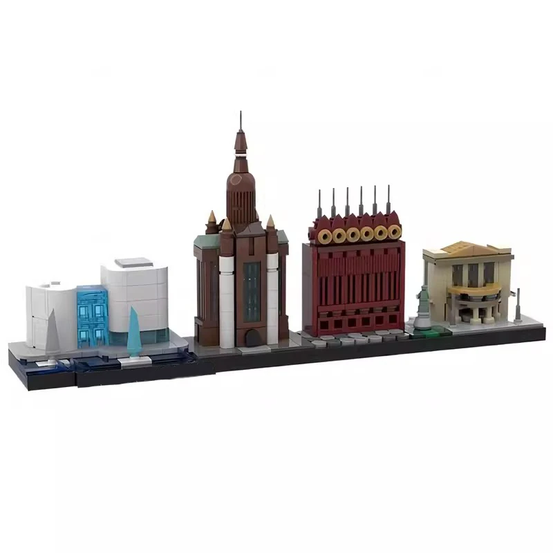 Bricklink MOC City Skyline House Architecture Street View Frankfurt Bremen Cleveland New York Venice Berlin Building Blocks Toys