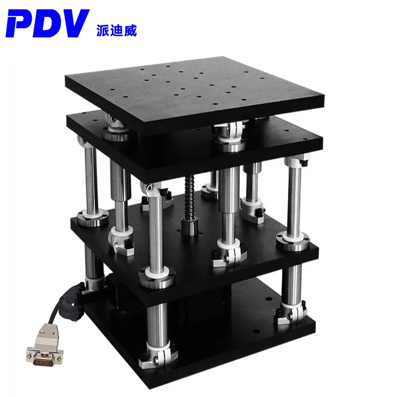 PT-GD850 electric lifting table Optical heavy duty Z-axis table Large turbine screw adjustment displacement table