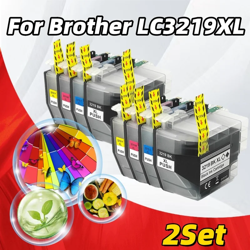 2Set LC3219XL Ink Cartridge Compatible For Brother MFC J5330DW J5335DW J5730DW J5930DW Printer J6530DW J6930DW J6935DW Ink