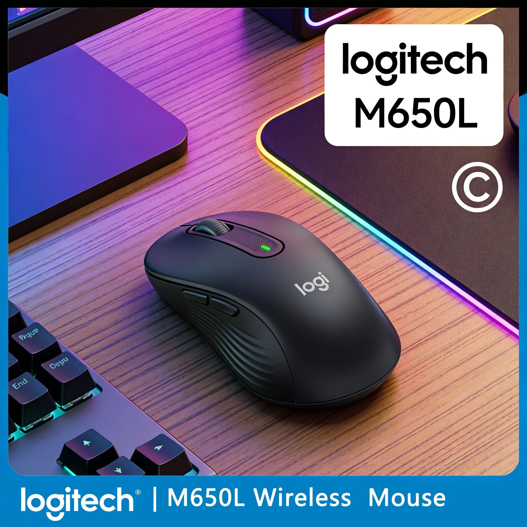 

Logitech M650 /M650L Dual-Mode Mouse Multi-Device Compatible Ergonomic Arc Design