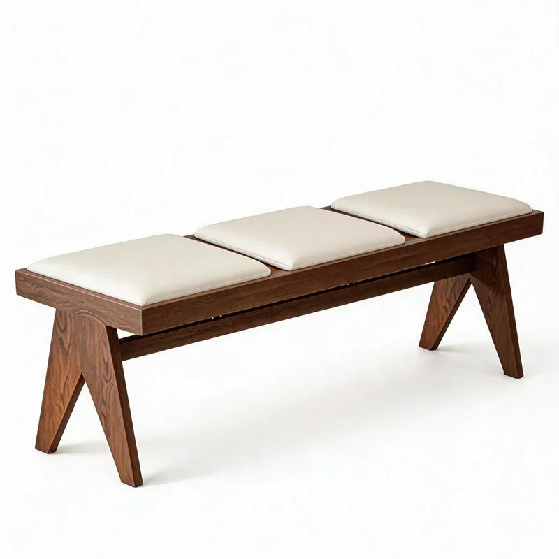 TQH7.3 antique style bedside stool bedroom master bedroom solid wood bench home living room retro style