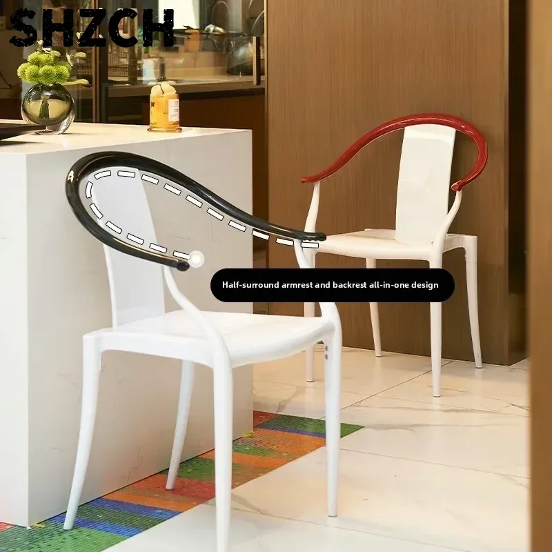Hot Hot New Chinese Style, Transparent, Chair, Taishi Chair, Household, Acrylic, Simple, Backrest, Armrest, Nordic, Plastic