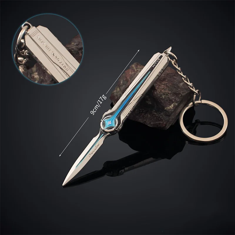 9cm Delta Force Game Metal Sword Keychain Red Hawk Claw Blade Alloy Keychain Knife Accessories Tactical Axe Fashion Pendant view 3