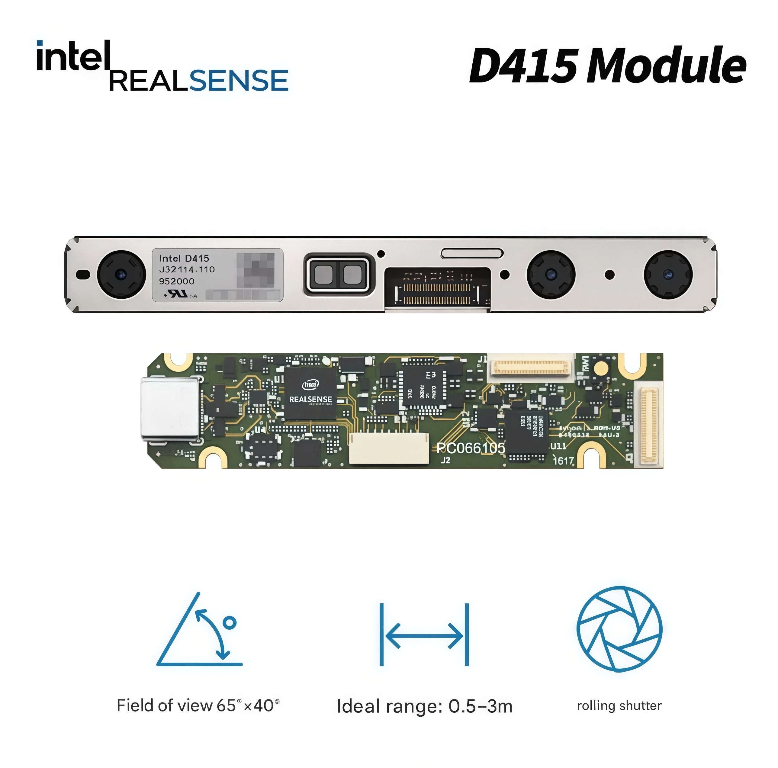 Intel RealSense D415 Module Dual-lens Infrared Depth Camera Module RGB