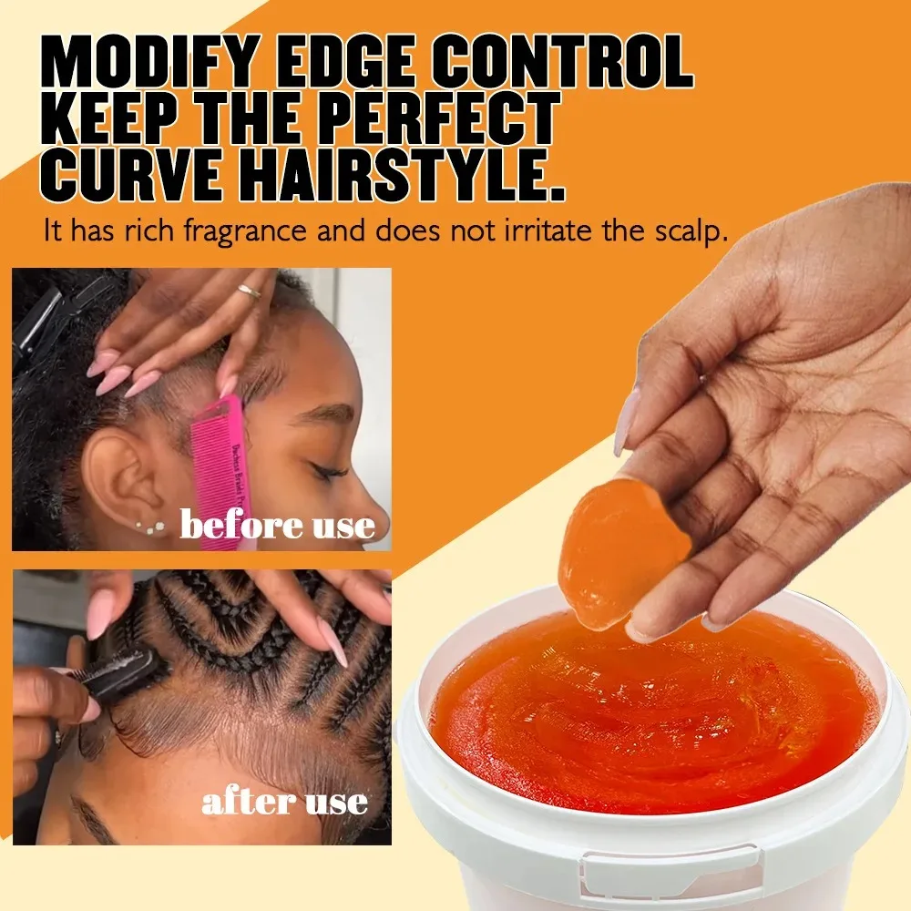 Edge Control Braiding Hair Wax, Strong Hold Long Lasting Anti-Frizz, Large Capacity Non-Greasy Hair Styling Wax