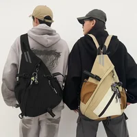 Nueva mochila deportiva de Hip Hop para motocicleta, bolso escolar multifunción impermeable para viaje, bolso escolar de un solo hombro, bolsos cruzados para el pecho