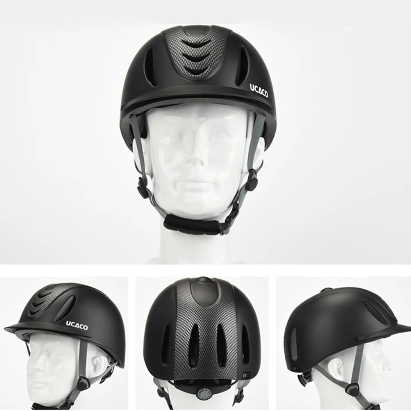 Starter Equestrian Helmet Safety Helmet for over 13 years Old all black