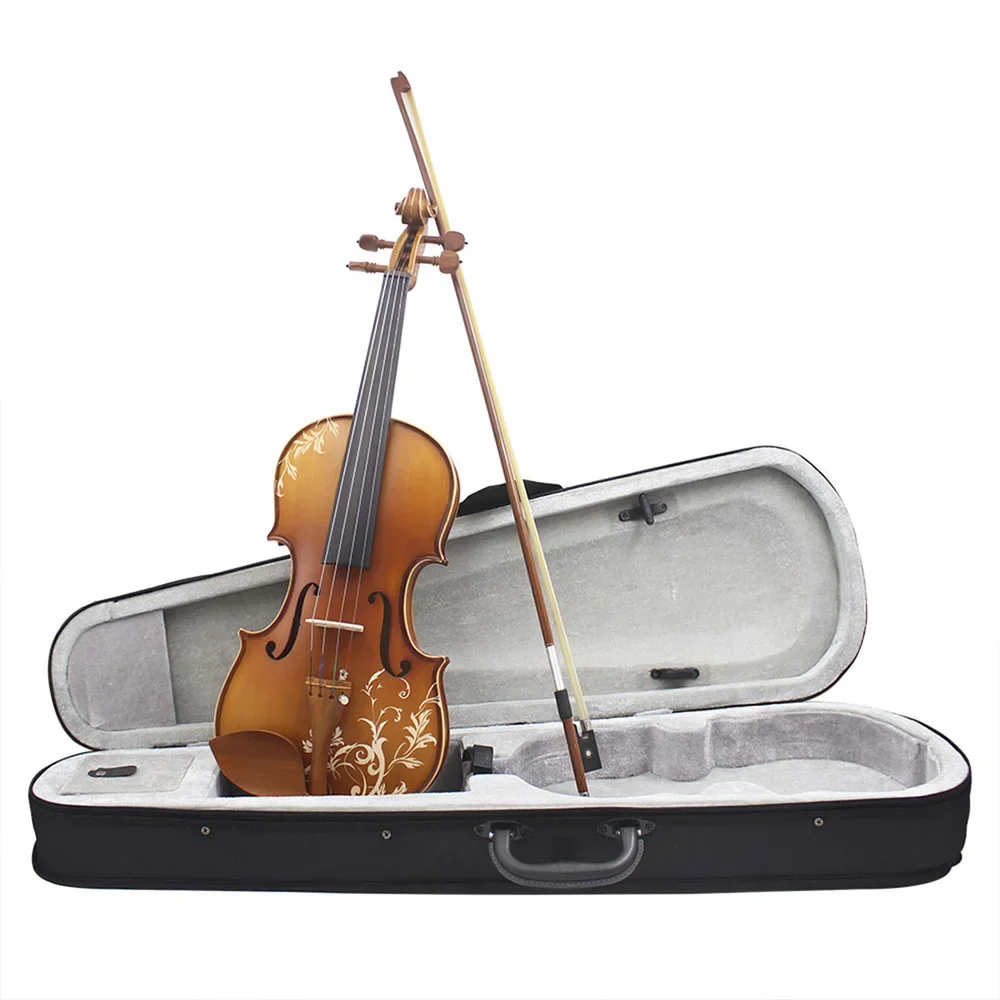 Astonvilla V-08 4/4 Acoustic Violin Solid Wood Violin With Case Bow Strings Shoulder Rest Tuner Cloth Violin Parts & Accessories