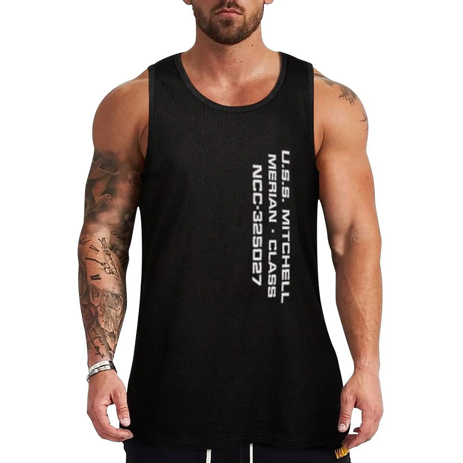 USS Mitchell Tank Top t-shirts for Men's gym Body man sleeveless gym shirts male sleeveless vest men