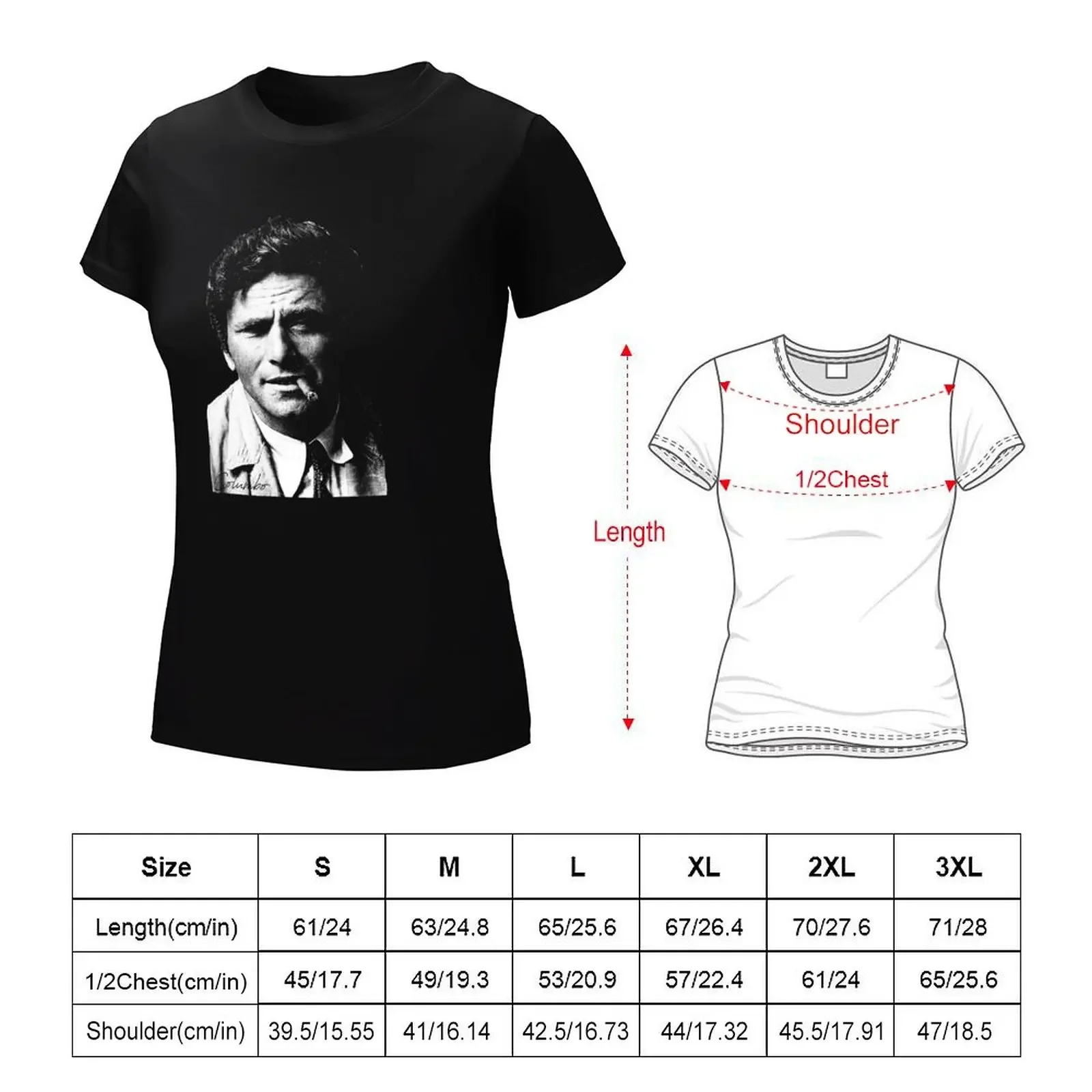 Columbo // Portrait T-Shirt cute clothes tees rock and roll t shirts for Women