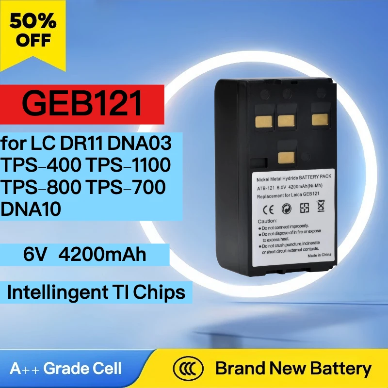 

NEW 4200mAh GEB121 Survey Total Station Battery +LED Charger for LC DR11 DNA03 TPS-400 TPS-1100 TPS-800 TPS-700 DNA10