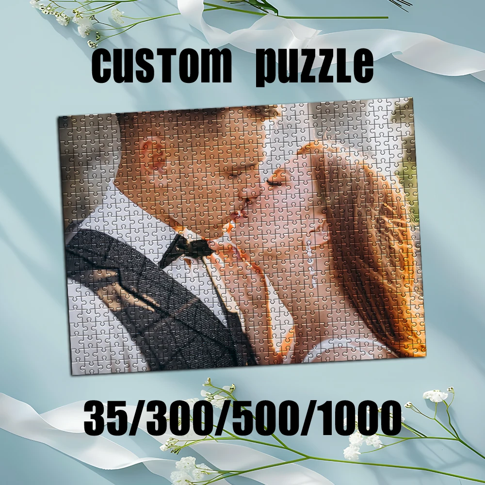 Puzzle photo personnalisé avec photos de mariage, 35/300/500/1000 pièces, pour papa, grand-mère, grand-père, marraine