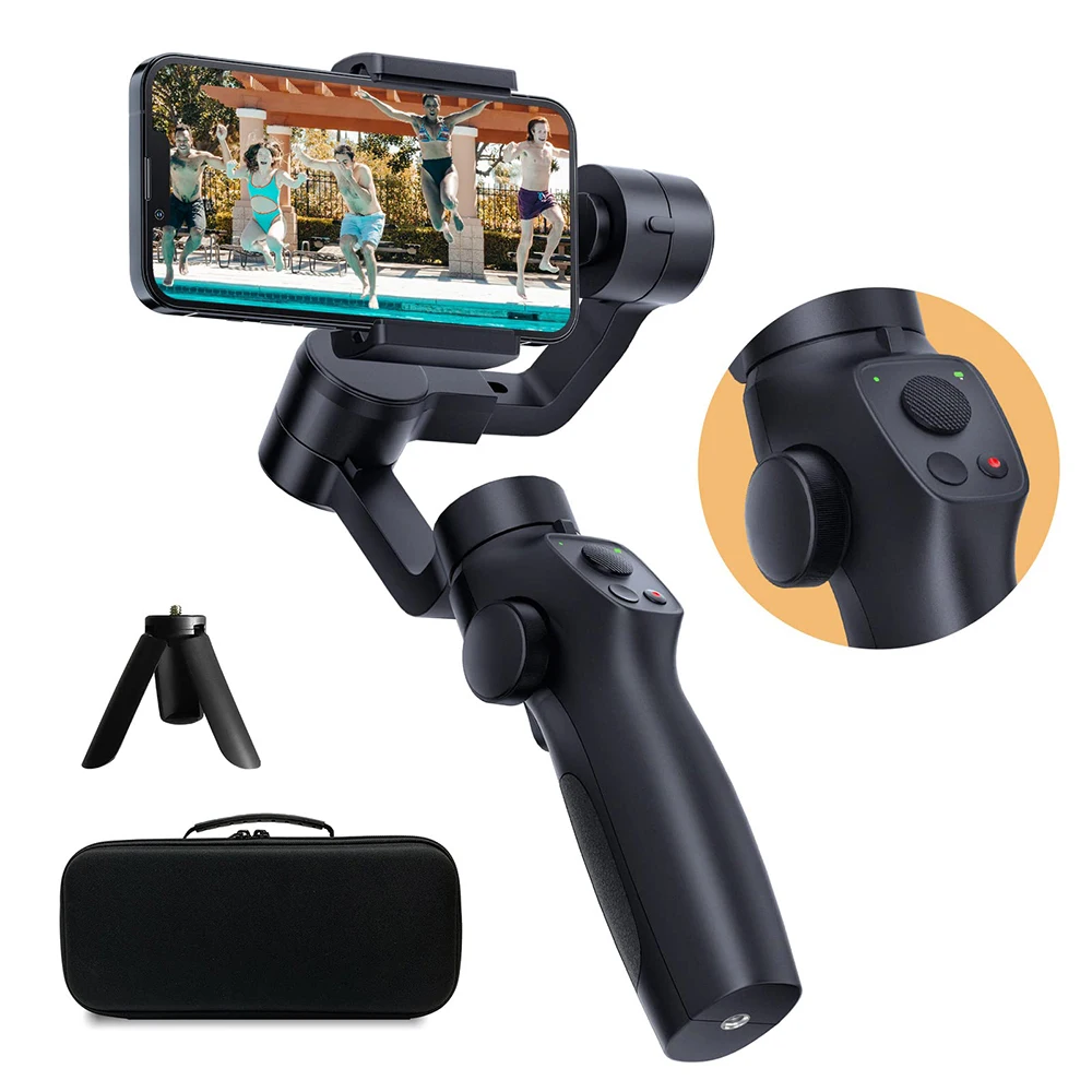 FUNSNAP Capture 2S 3-Axis Handheld Gimbal Stabilizer for Smartphone Face Tracking Gesture Control for iPhone Android Tiktok Vlog