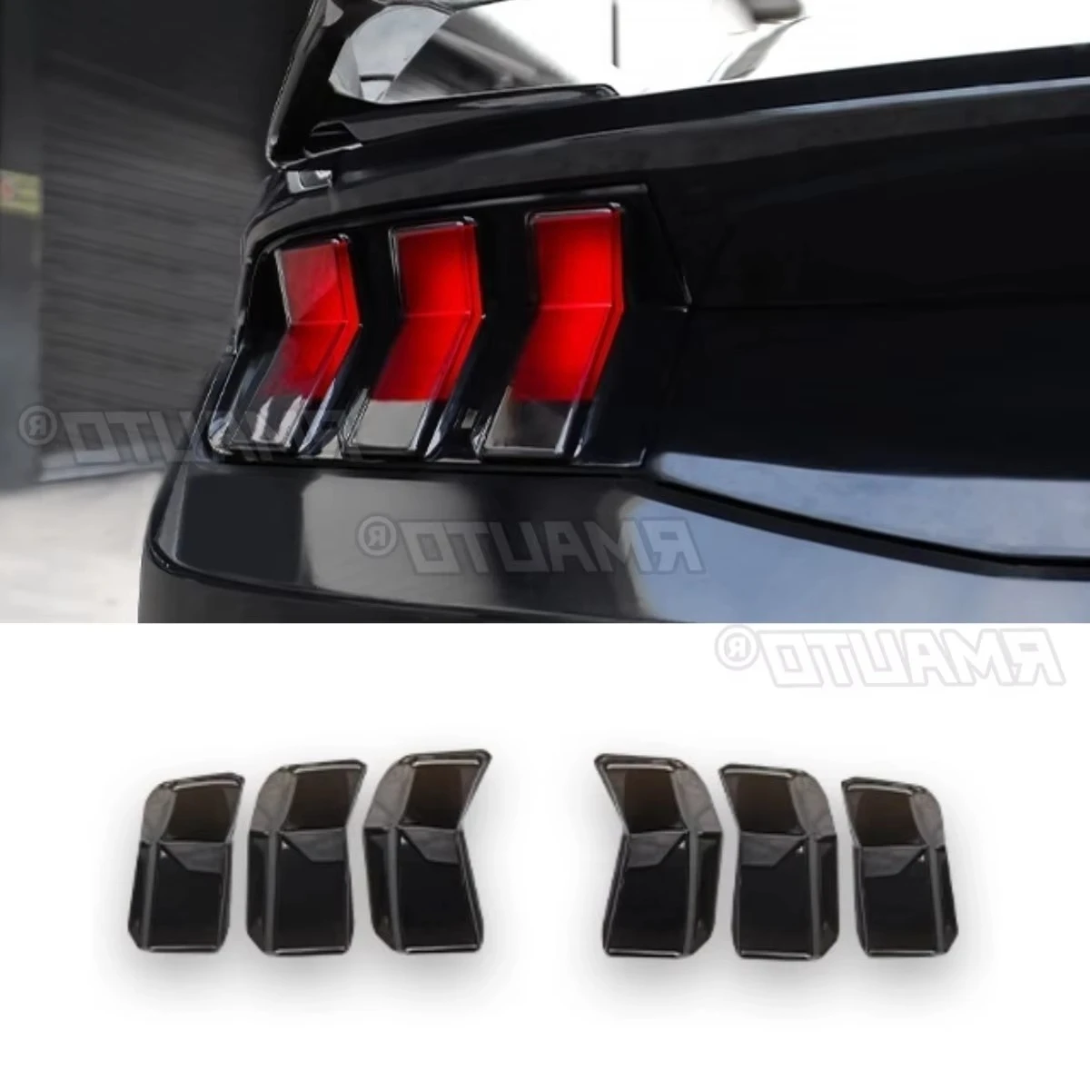 

For Ford Mustang 2024+ Car Exterior Rear Lamp Hoods Tail Lights Cover Tunning Part Rear Tail Light Decoration Cover Body Kit