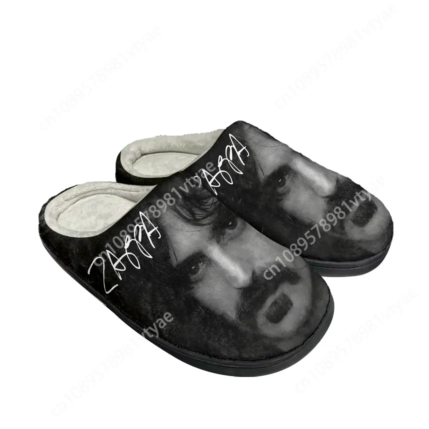 Frank Zappa Rock Music Pop Home Cotton Custom Slippers Mens Womens Sandals Plush Bedroom Casual Keep Warm Shoes Thermal Slipper