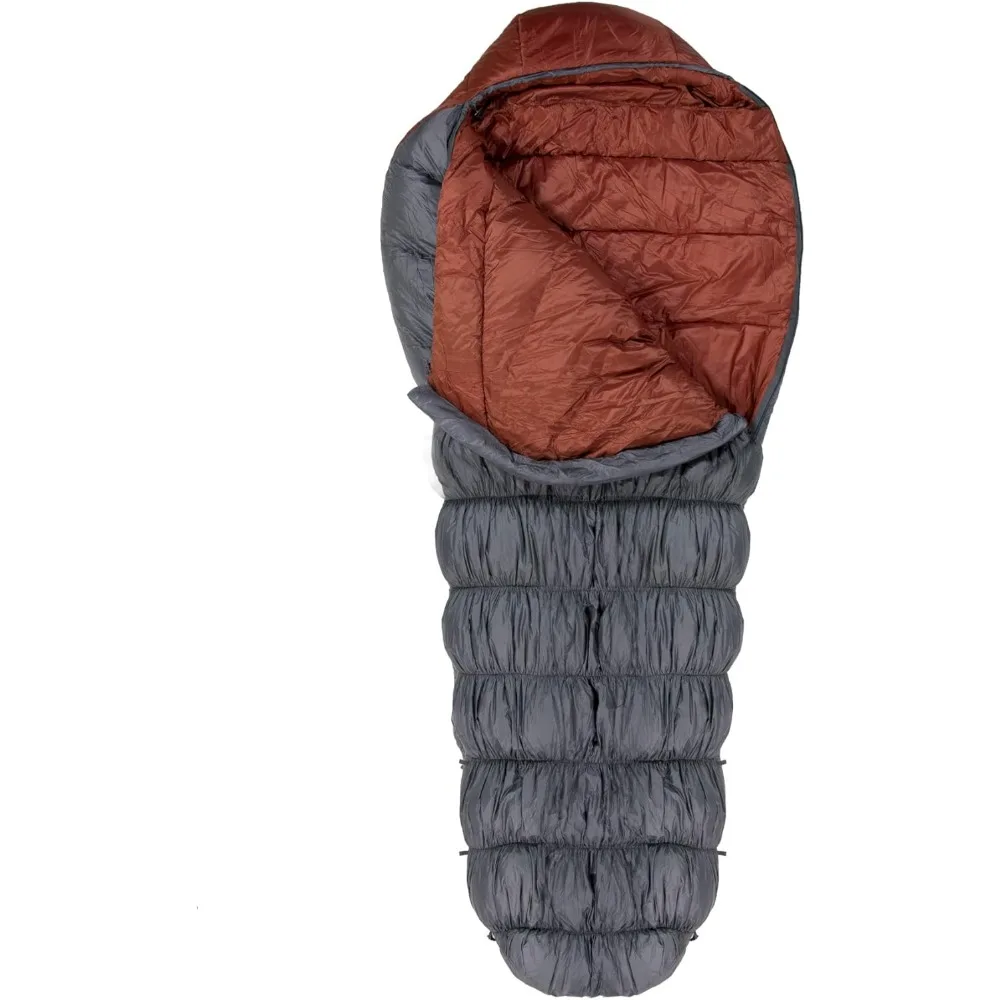 

Lightweight Mummy Sleeping Bag, 20°F Sleeping Bag for Camping, Hiking, and Backpacking in Cold Weather, Gray, Extra Large