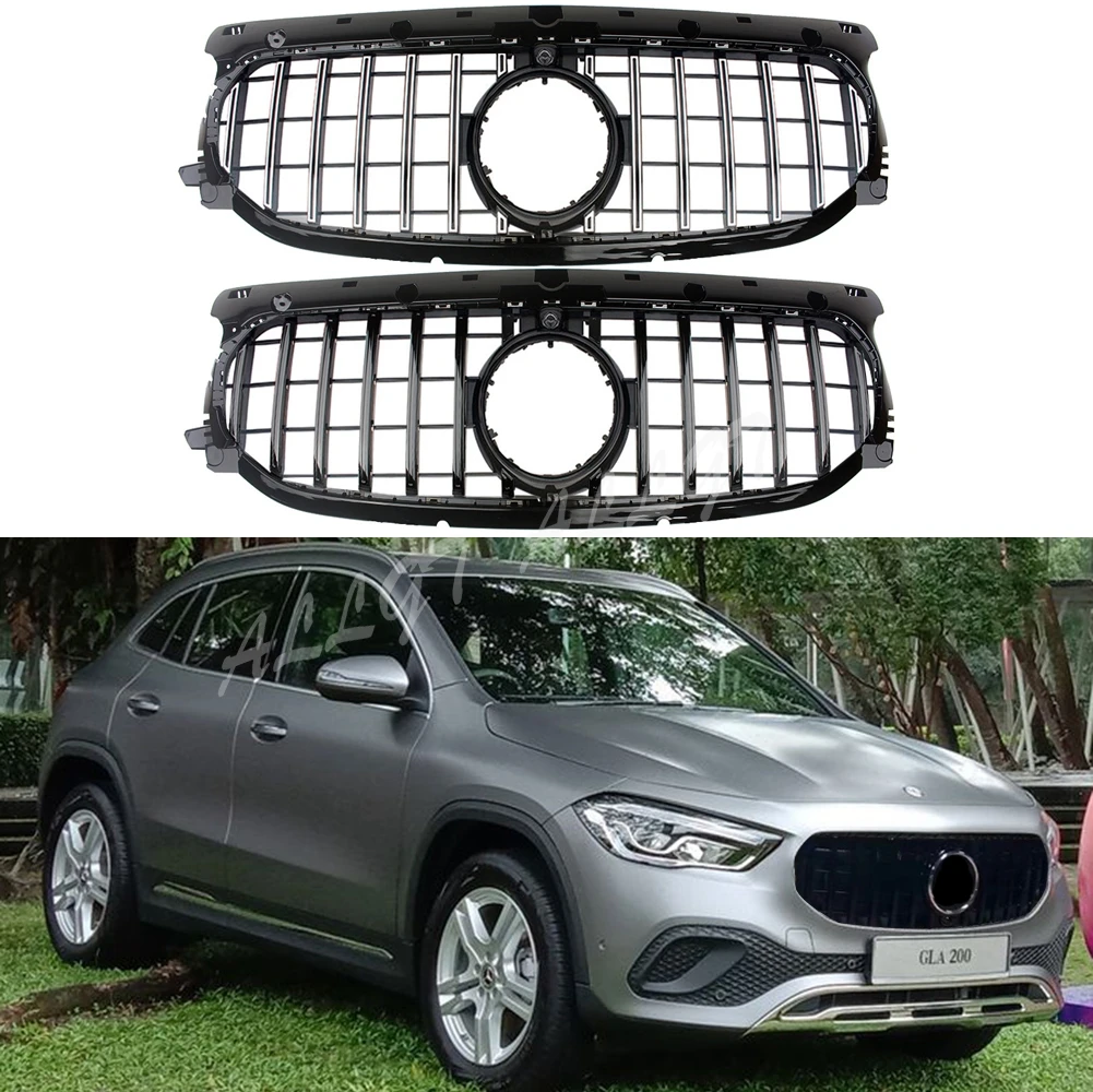 

Front Racing Billet Bumper Grille Upper Facelift Grill For Mercedes-Benz H247 GLA200 GLA200d 2021 2022 2023+