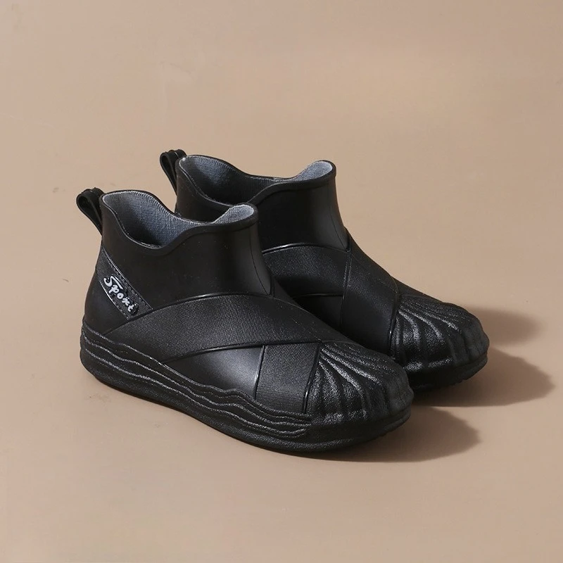 

Women's New Rain Shoes 2026 Fashion Outdoor Waterproof Garden Shoes Antiskid Rain Boots Cozy Soft Bottom Lady Short Boots