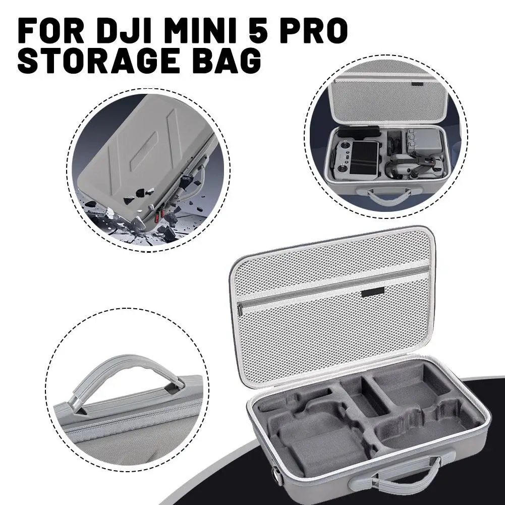 Torba do przechowywania z tkaniny PU, wodoodporna torba do przechowywania dla DJI Mini5 pro Free Fly Set, przenośna torba do przechowywania z PU, wysoka jakość