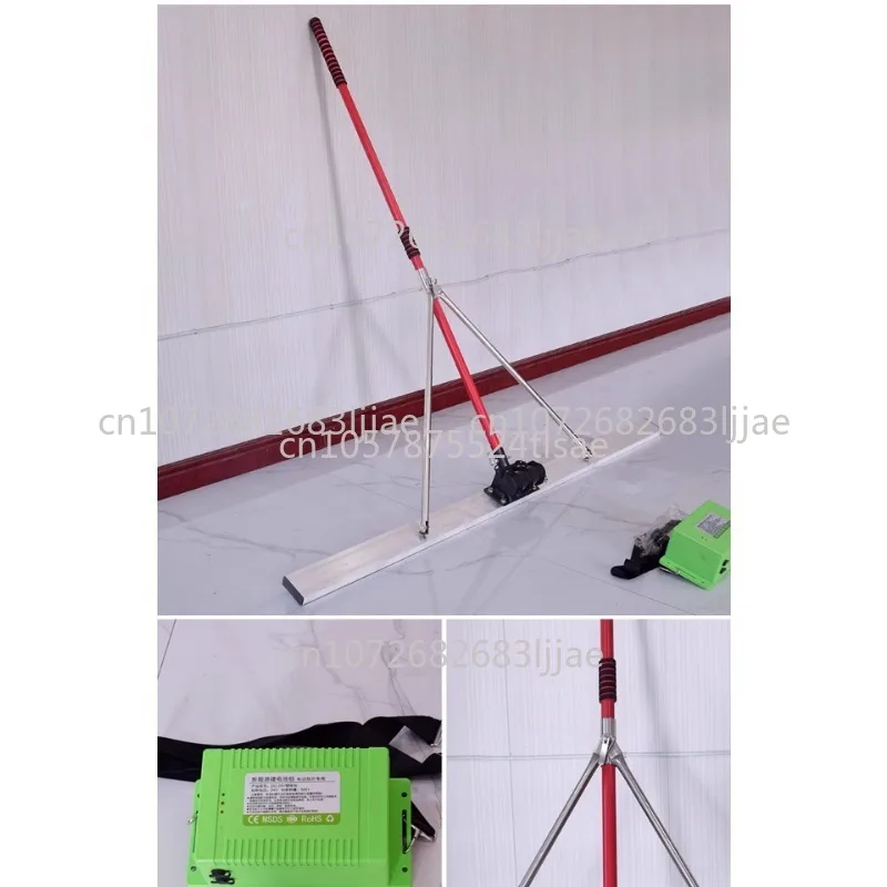 Lithium bat-tery leveling ruler for road surface concrete electric vibration leveling aluminum alloy manual small scraping ruler