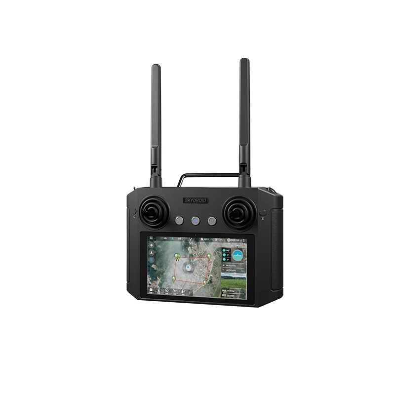 รีโมทคอนโทรลโดรน SKYDROID H12: หน้าจอ FHD 5.5 นิ้ว, ระยะ 30 กม., แบตเตอรี่ 10000mAh, เสาอากาศคู่, พอร์ต Serial และอื่นๆ - ระดับมืออาชีพ