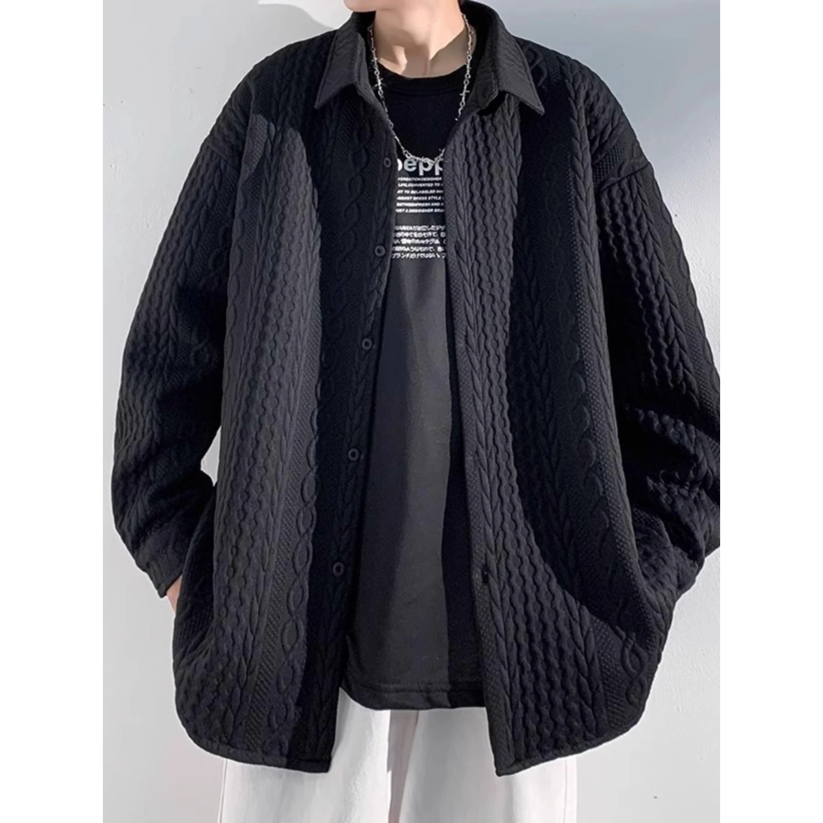 

Loose Casual Men's Jaet Fraant Design Large Size 300 Pou Autumn Winter Faionable Top Youth Regular Fit Outerwear