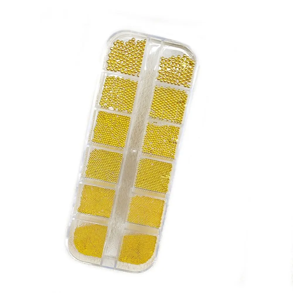 Mini Caviar Beads Caviar Beads Nail Art Decorations Gold Silver Micro Ball Micro Ball Nail Charms Metal Nail Beads