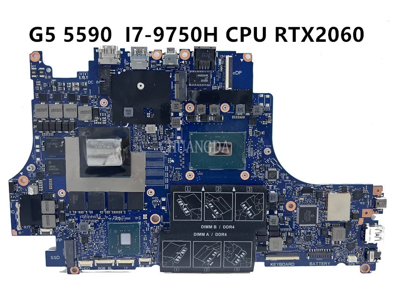 For DELL G5 5590 G7 7590 VULCAN15 N18E Laptop Motherboard 0T3CD6 0CNDTP 0MXHK3 GTX1660Ti/RTX2060/ Notebook Mainboard