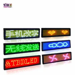 Wiederaufladbares Bluetooth-Digital-LED-Abzeichen zum Selbermachen, programmierbare Scrollnachricht, Mini-LED-Namensschild, 15-Display-Sprachen, Abzeichenmodul