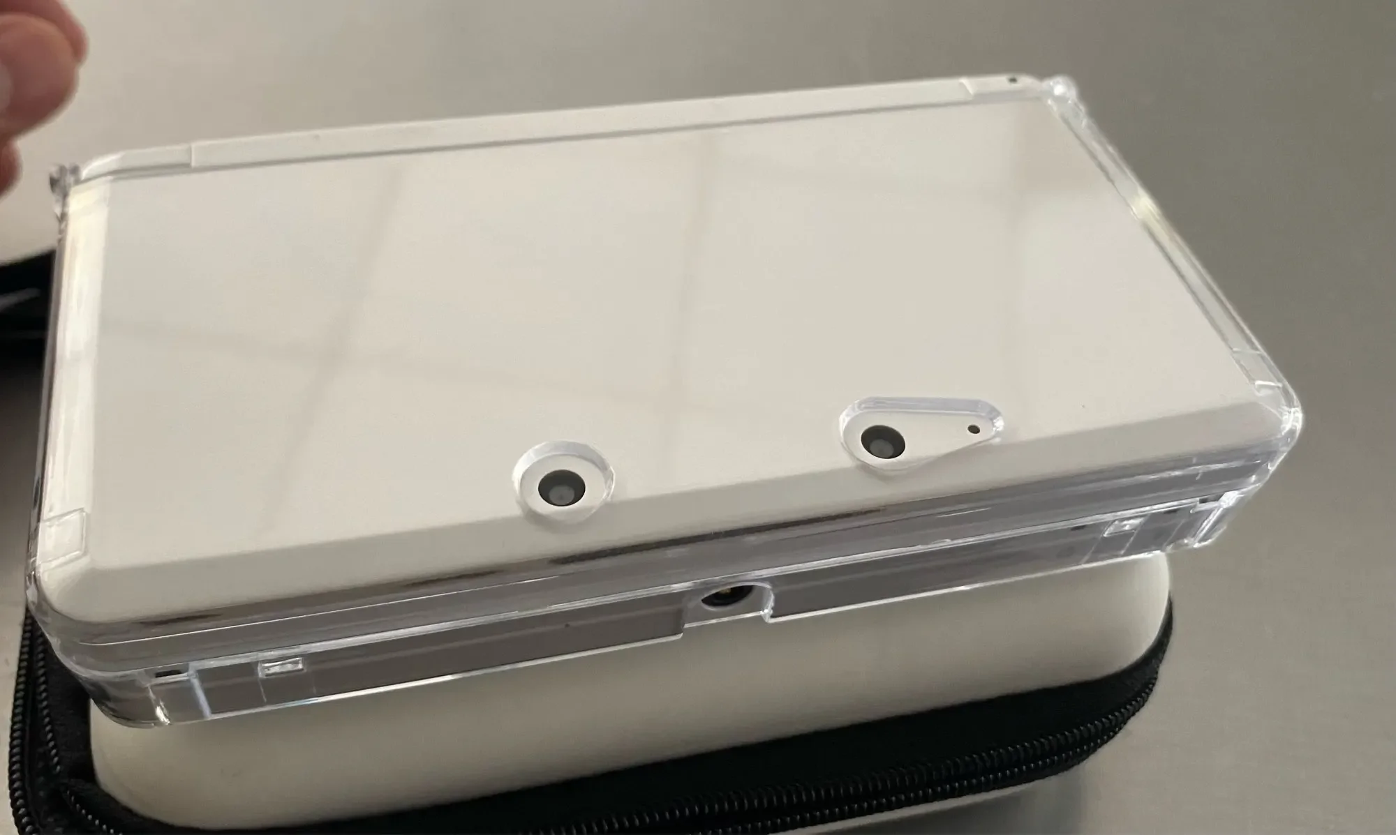 Capa de cristal duro de alta qualidade, tampa transparente, concha para console nintendo 3ds, anti arranhões, anti poeira, capa protetora