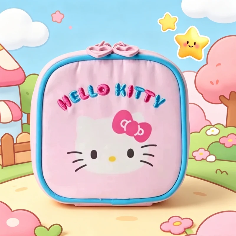 

Cute Cartoon Hellokittys Cosmetic Bag Kuromi Kawaii My Melody Portable Storage Packet Bags for Woman Anime Figure