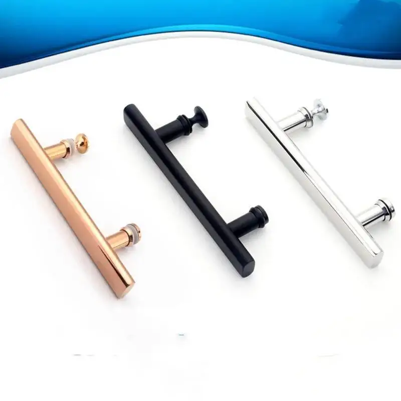 

Shower Room Accessories 304 Handle, Bathroom Sliding Glass Door Handle Stainless Steel Flat Pipe 145Mmlq77