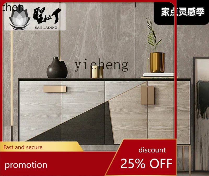 

ZMLporch cabinet modern light luxury foyer home decoration dining side cabinet living room locker home decoration accessories