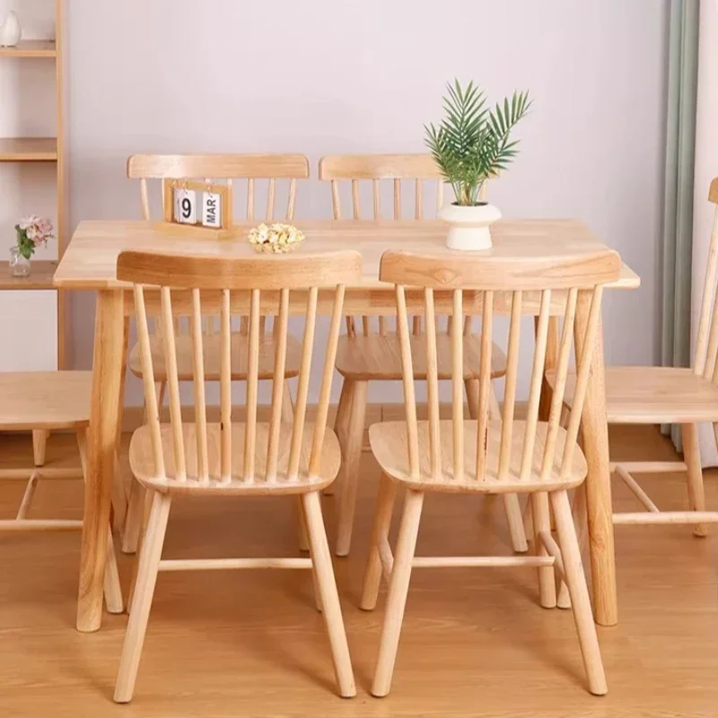 Kitcjen Tables Pliante Hotel Furniture Modern Dinner Table Nordic All Solid Wood Simple Rectangular Dining Table And Chairs