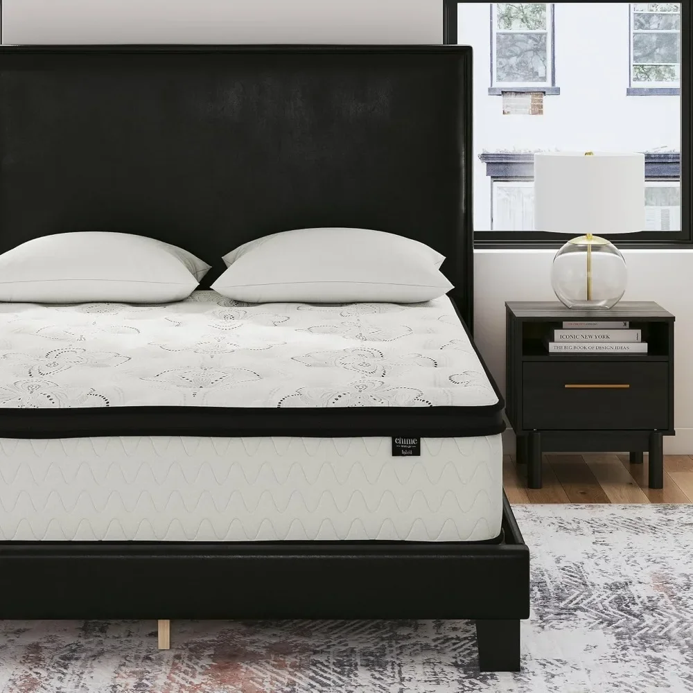 Queen、King、California King Size 12 Inch Medium Firm Hybrid Mattress with Cooling Gel Memory Foam