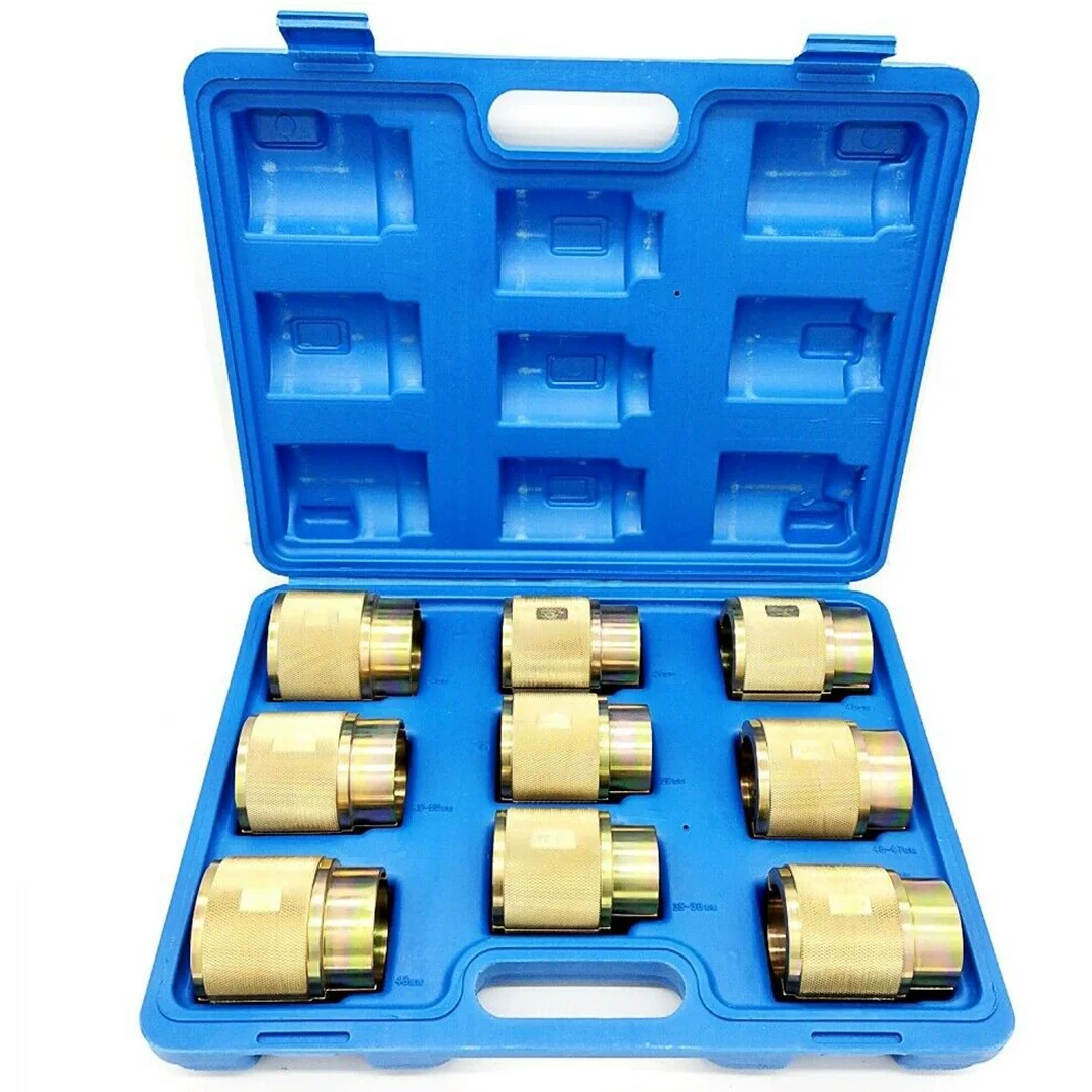 9-Piece Motorcycle Front Fork Oil Seal Removal Tool Set for Repair and Assembly