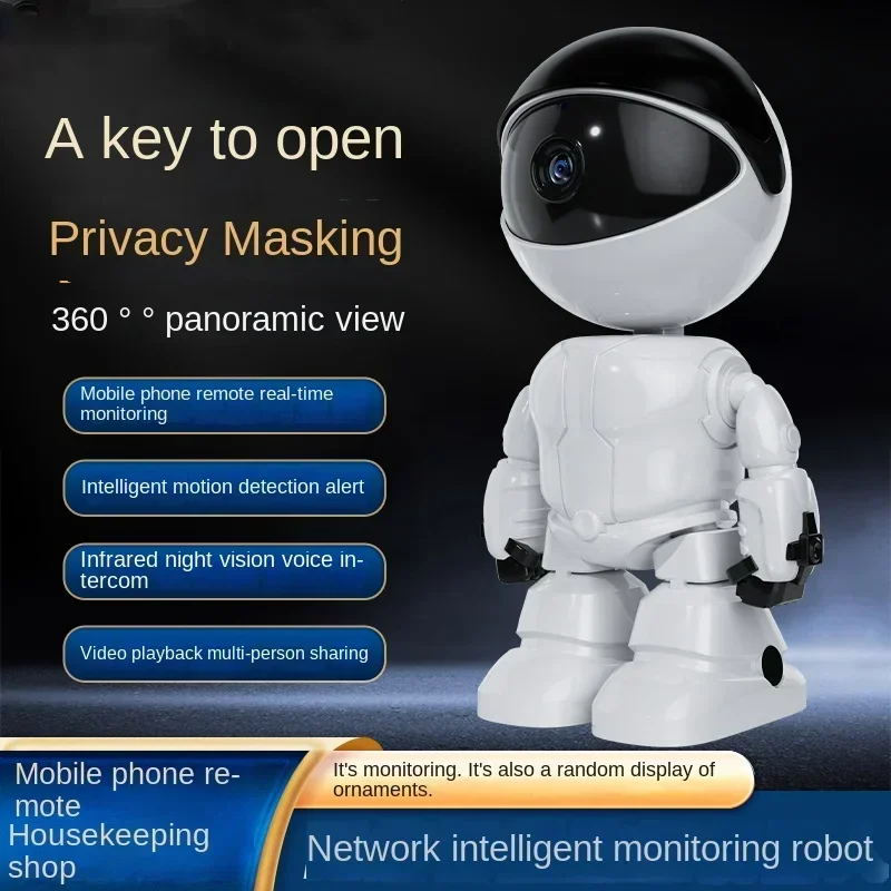 Mini Caméra Robot Intelligente PTZ avec Vision Nocturne, WIFI, 2MP, Panorama, CCTV, Document de Protection de Sécurité, AI, Suivi Humain