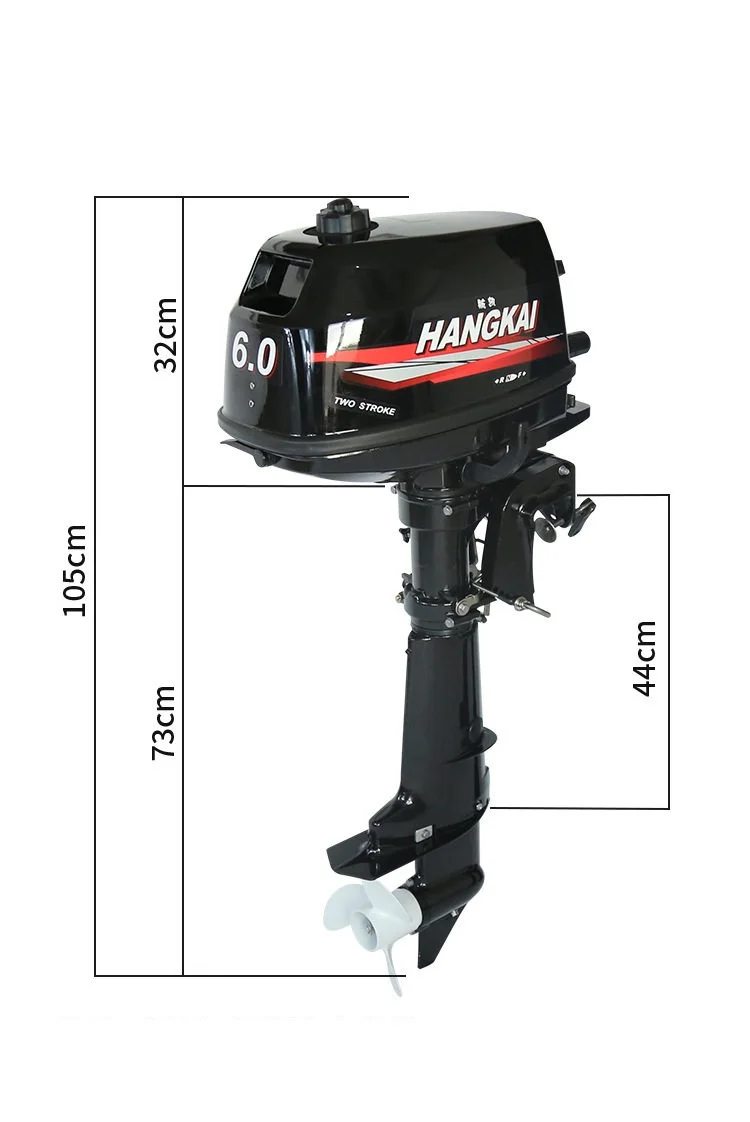 

2026 Brand New Factory Price Hangkai 6HP 2 Stroke China Marine Engine Outboard Motor Watercooler Motor Boat Engines For Sale