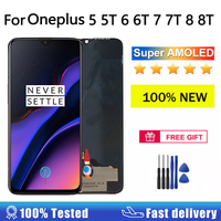 Super AMOLED Display For Oneplus 5 5T 6 6T 7 7T 8 8T 7Pro 8Pro 9 9R 9Pro 10Pro LCD Display Touch Screen LCD Panel Replacement
