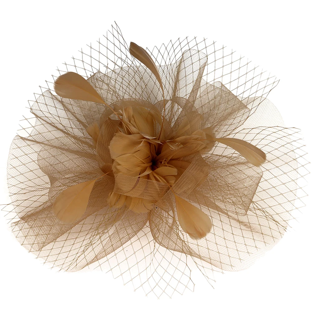 

Mesh Bride Hat Wedding Hair Accessories Women Artificial Party Fascinator Hats for