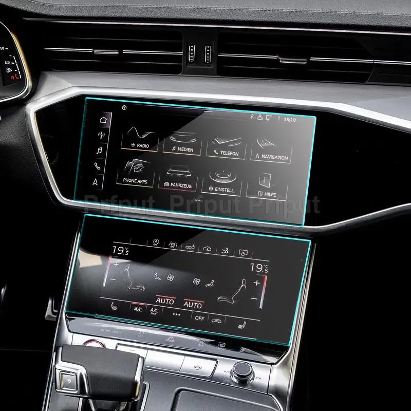 2 szt. Folia ze szkła hartowanego do Audi S7 2020 10.1 cala nawigacja samochodowa rozrywka radio GPS ochraniacz ekranu