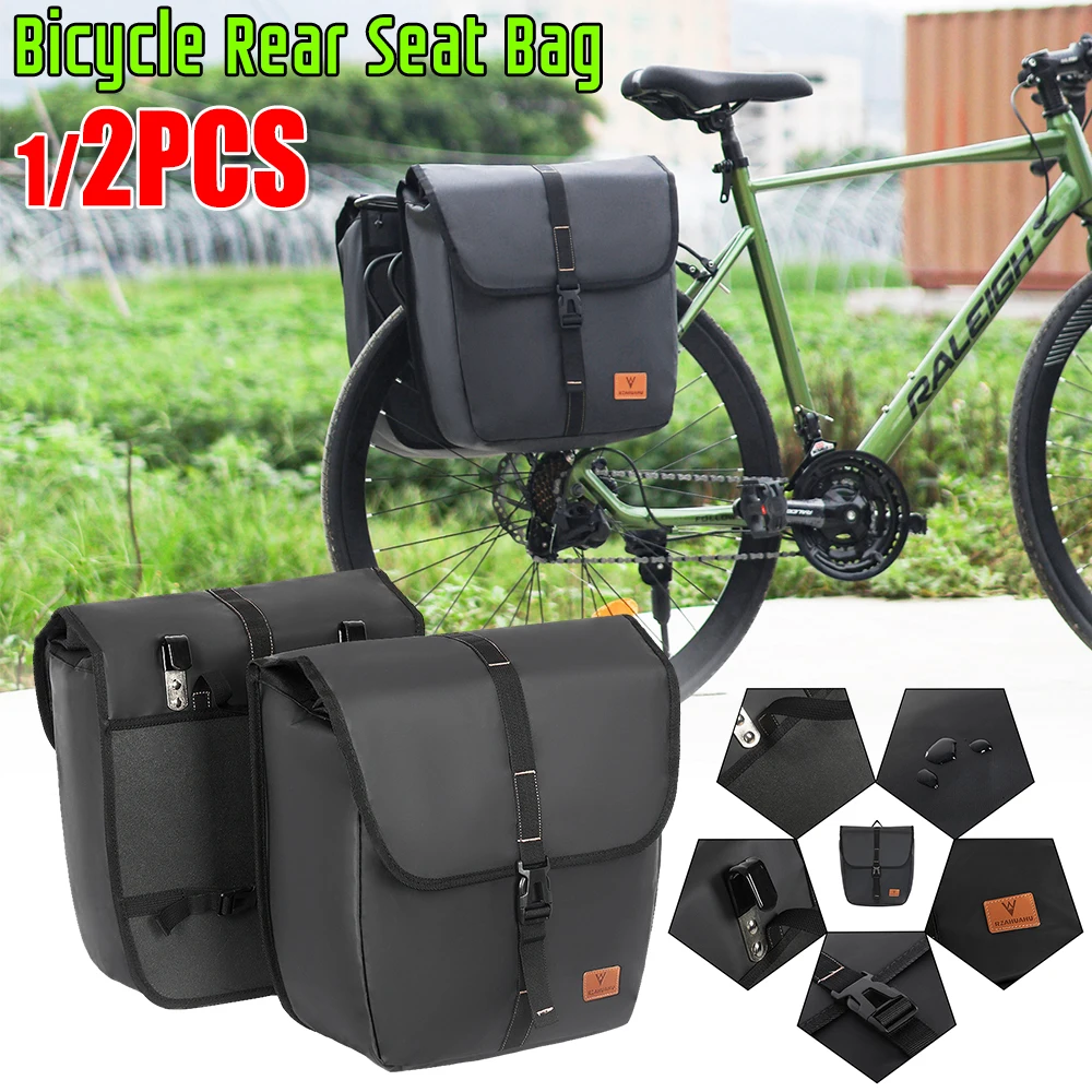 1/2 قطعة دراجة حقيبة المقعد الخلفي متعددة الوظائف المقعد الخلفي العديلات حزمة مقاوم للماء دراجة السرج أكياس مع مقبض الدراجة الملحقات