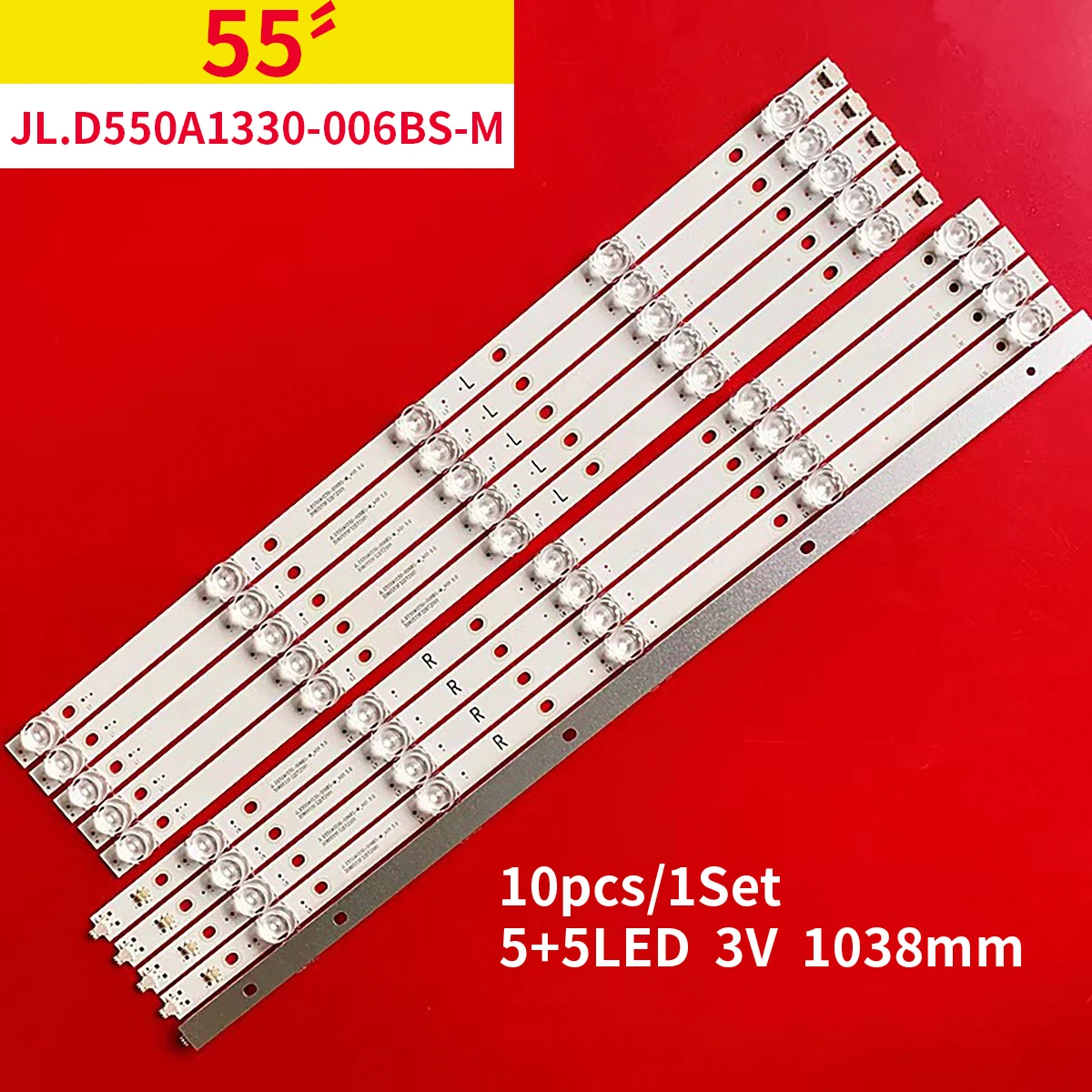 

LED Backlight strip 10 Lamp for JL.D550A1330-006BS-M_V01 3080555F30DTZ001 SMT55N30UC2M1B1 55DM7700 U55E7000E CX550DLEDM