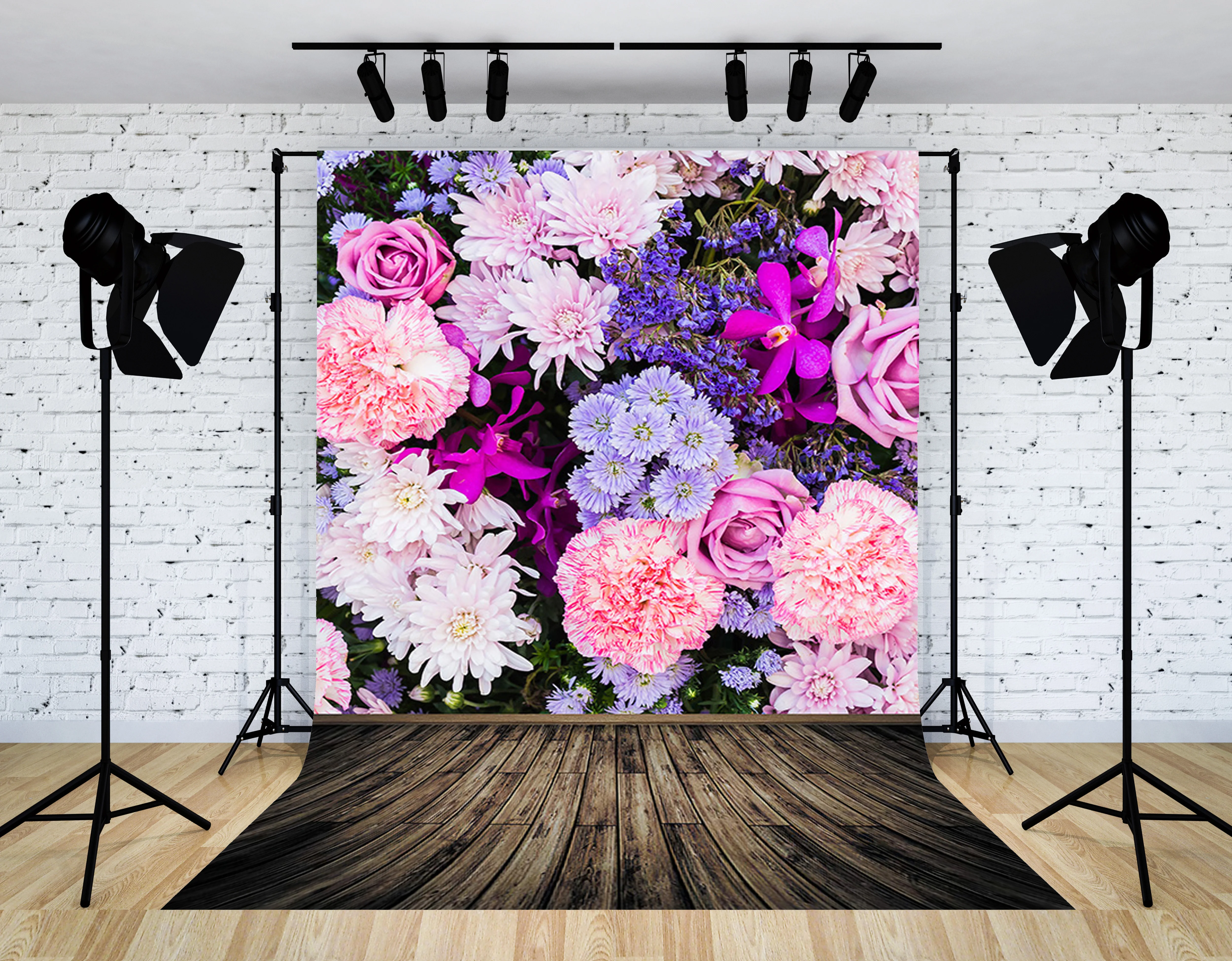 

SHENGYONGBAO Landscape Tracery Wall Valentine's Day Homemade Flooring Background Photos and Newborns Photography VT-33