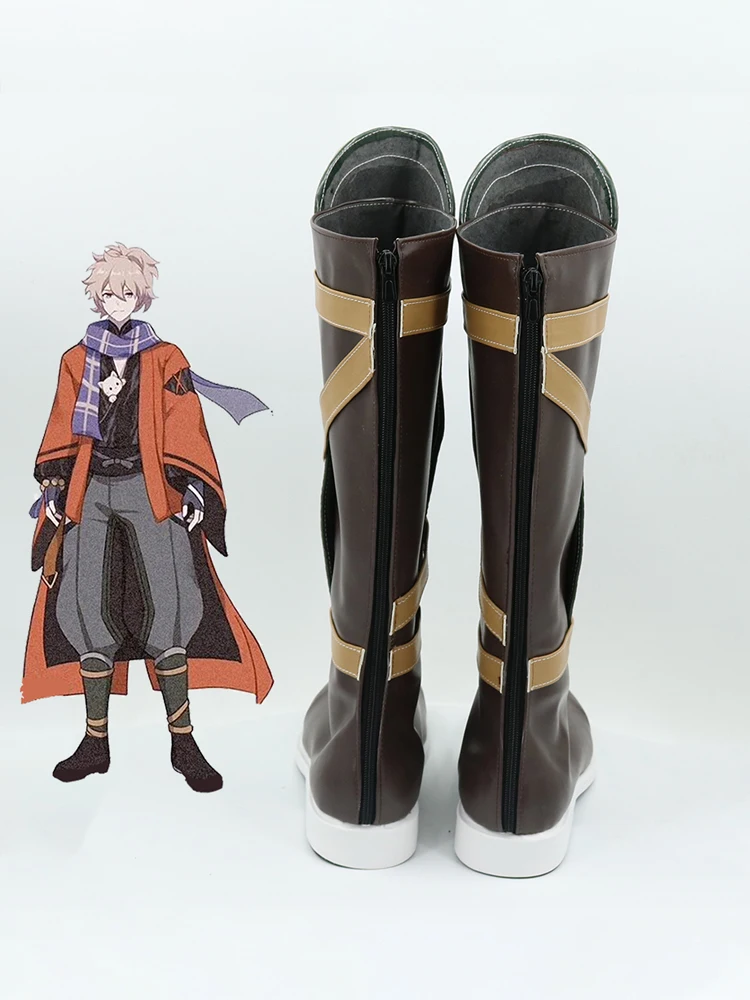 Genshin Impact Kazuha Busen Freund Tomo Cosplay Schuhe Frauen Männer Tomo Cos braun Anime Mode Cosplay Stiefel